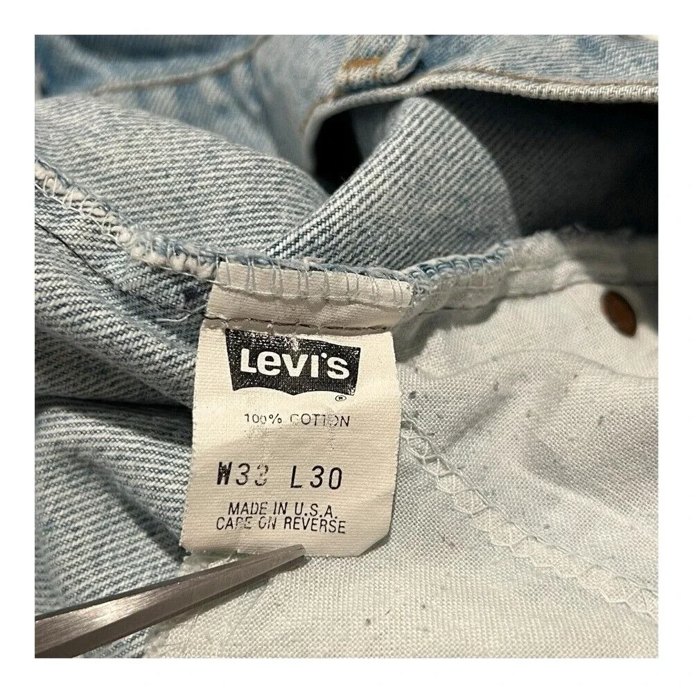 Vintage 80's Levi's 575 Orange Tab Blue‎ Jeans W33 L30